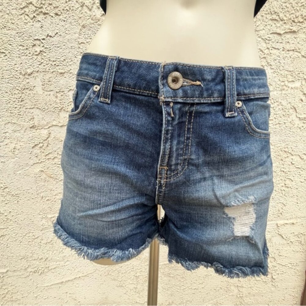Guess Distressed Raw Hem Demin Shorts